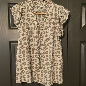 Leopard Print Women's Top